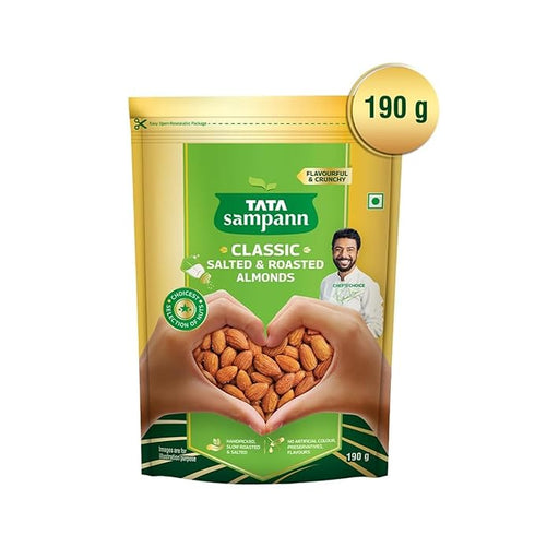 Tata Sampann Classic Salted & Roasted Almonds/Badam
